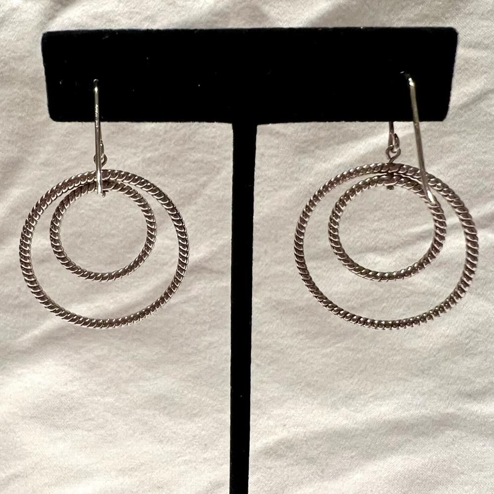 NWOT Saks Fifth Avenue Sterling Silver Earrings - Picture 3 of 5